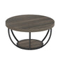 31.7" Round Coffee Table with Shelf