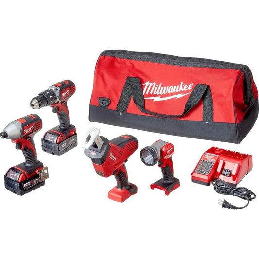 18V Cordless Power Tool Kit with Impact Driver, Reciprocating Saw