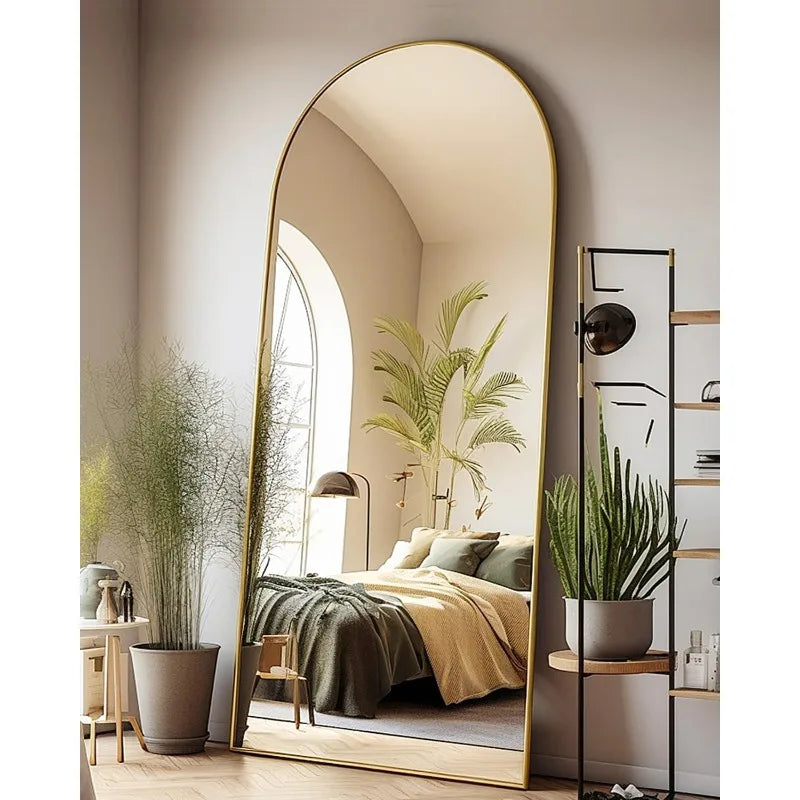 Floor Mirror, Oversized Full Length , Arched 68"×26"