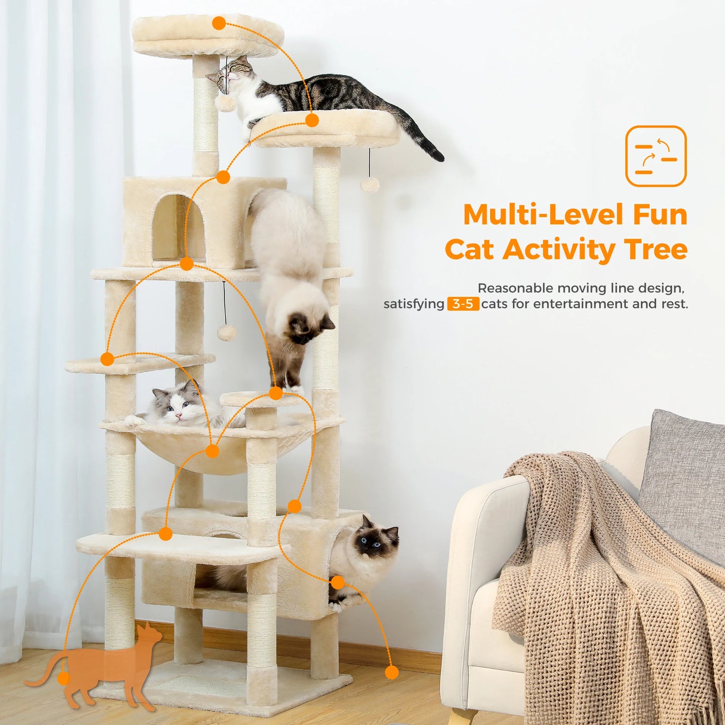 Tower for Indoor Cats Scratching Posts