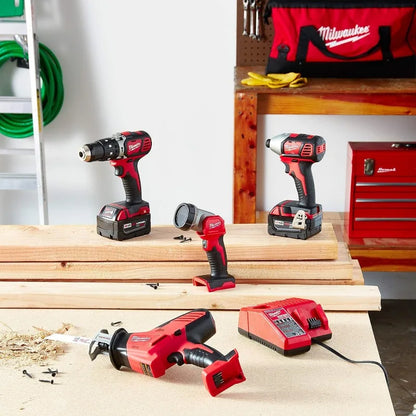 18V Cordless Power Tool Kit with Impact Driver, Reciprocating Saw