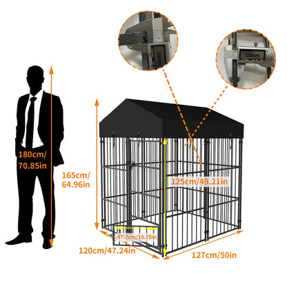 Large Dog Kennel, Welded Metal Playpen Outdoor