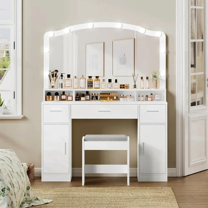 Makeup Table Makeup Vanity With Lights White Desk