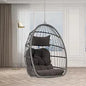 Indoor Outdoor 360 Swivel Hanging Egg Chair Patio Basket Chair