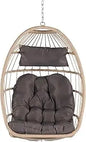 Indoor Outdoor 360 Swivel Hanging Egg Chair Patio Basket Chair