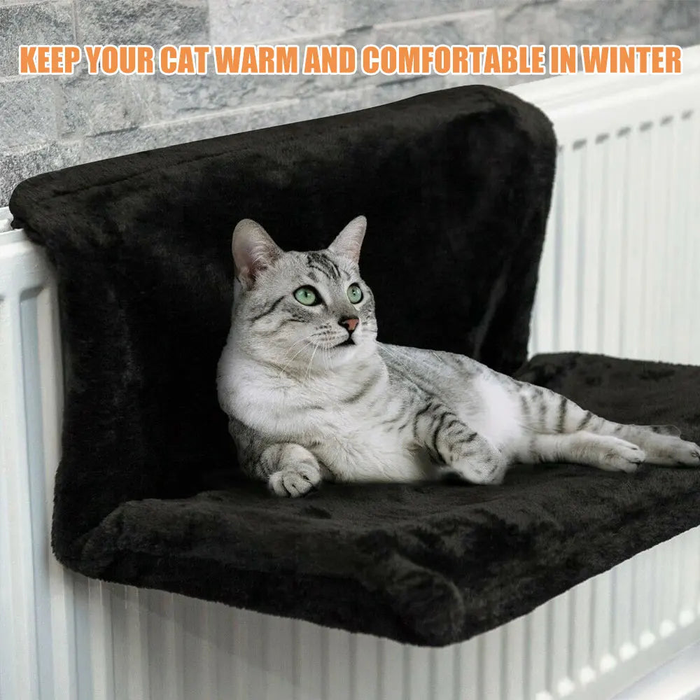 Cat Hanging Radiator Bed Warm Fleece Metal Frame