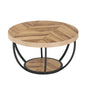 31.7" Round Coffee Table with Shelf