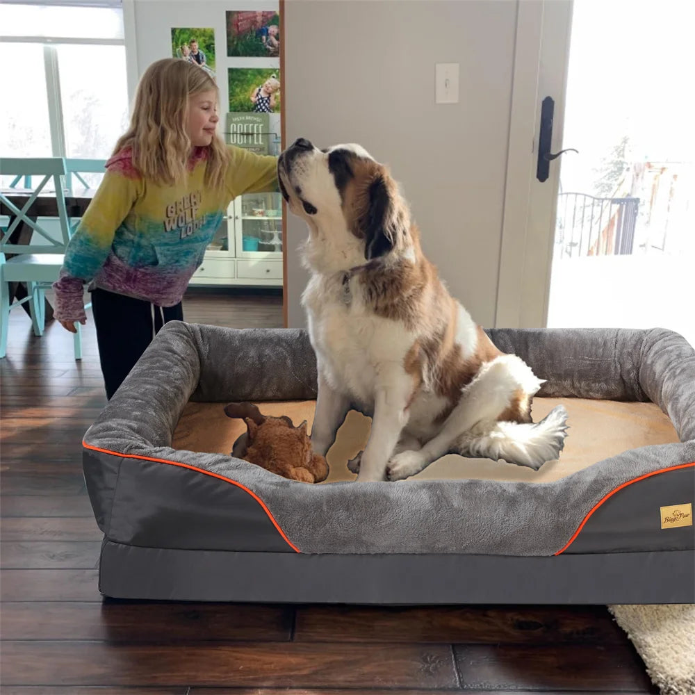 Large Orthopedic Dog Bed Memory Foam