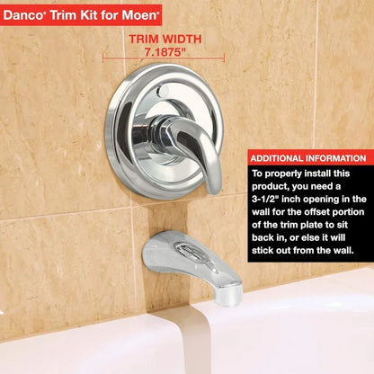 MOEN TRIM KIT, Brushed Nickel, Single-Handle Shower Kit