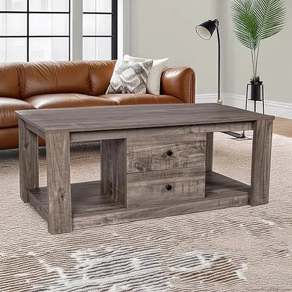 Wooden Coffee Table with Storage