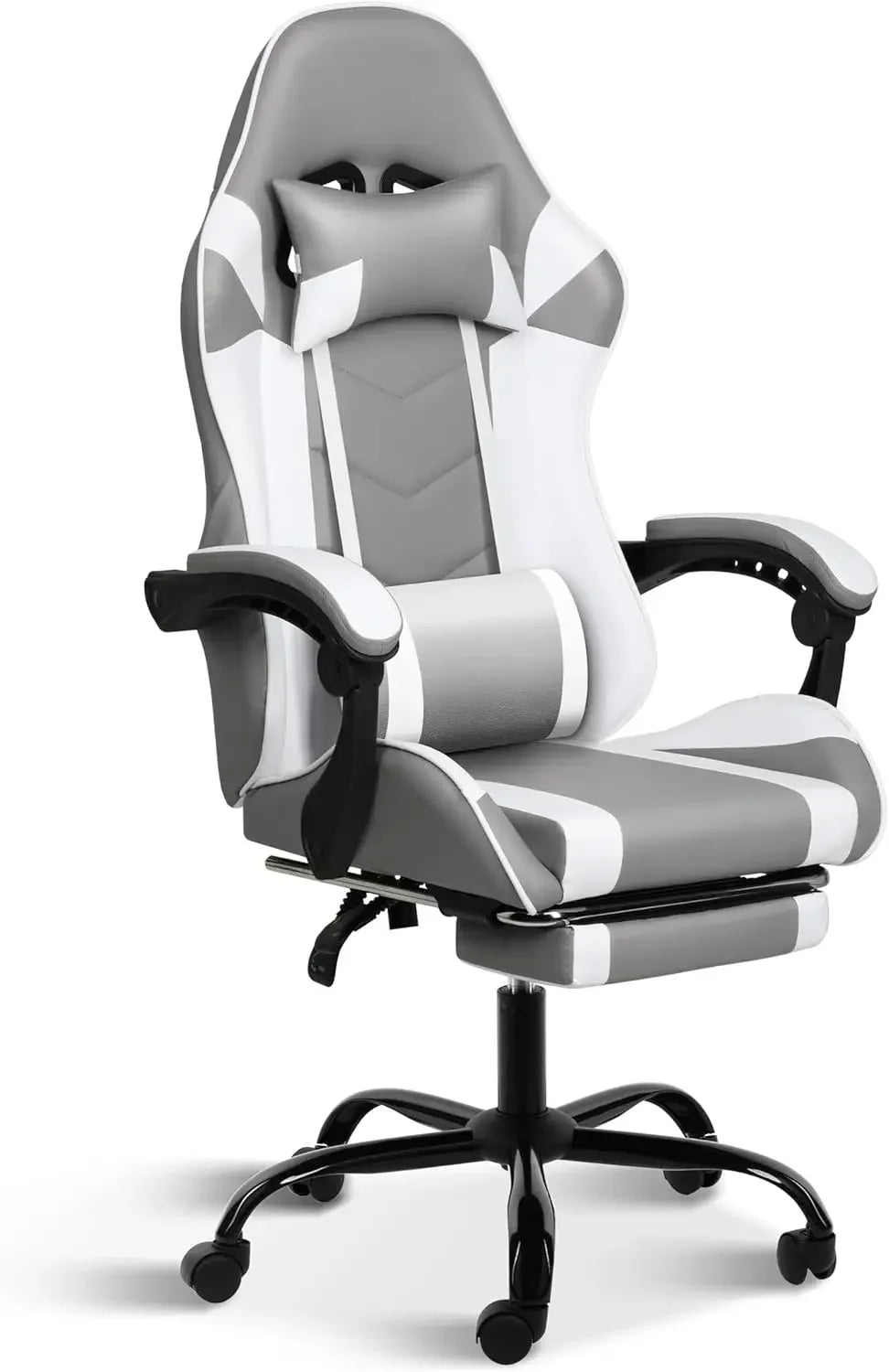 Gaming Adjustable Swivel Racing Office Chair with Footrest