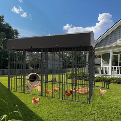 Large Dog Kennel, Welded Metal Playpen Outdoor