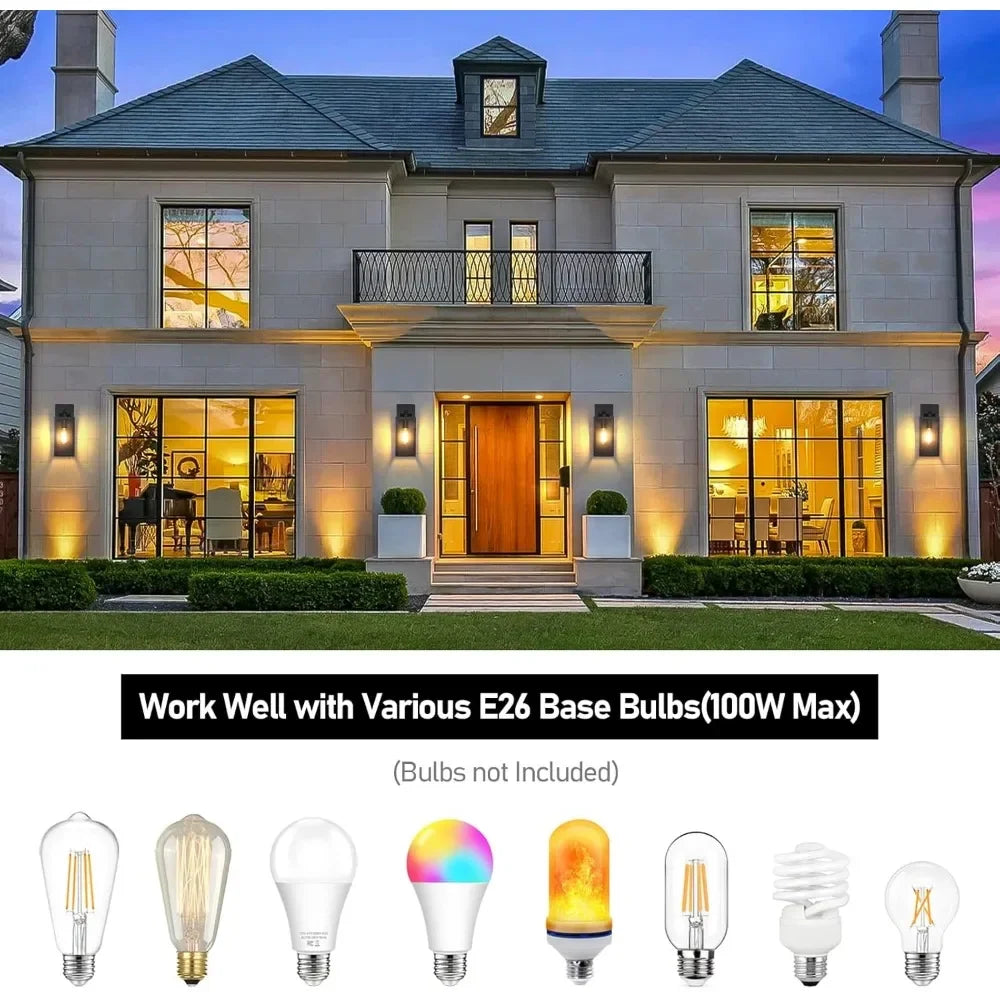 2 Outdoor Wall Light Fixtures, Exterior Lanterns