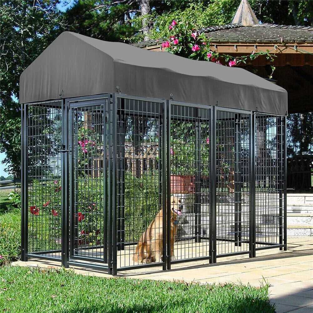 Large Dog Kennel, Welded Metal Playpen Outdoor