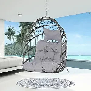 Outdoor Patio Wicker with Stand, Swing Hammock Egg Chair