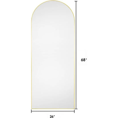 Floor Mirror, Oversized Full Length , Arched 68"×26"