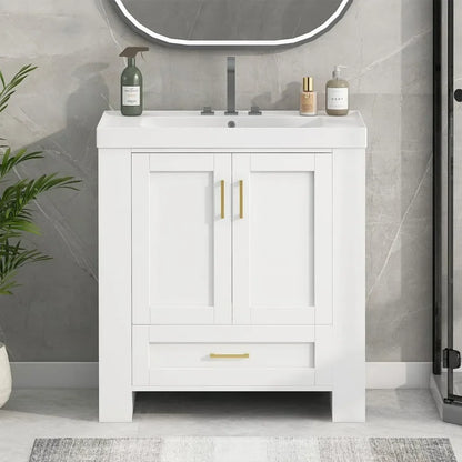 30 Inch Bathroom Vanity With Sink Storage Cabinet