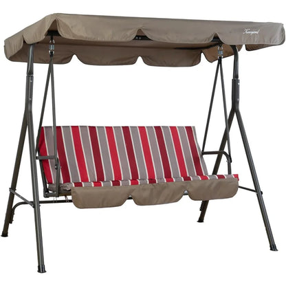 Comfortable Swing 3-Cushion Seats with Strong Steel Frame