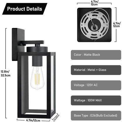 2 Outdoor Wall Light Fixtures, Exterior Lanterns