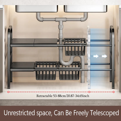 Expandable Cabinet Rack Kitchen Under Sink