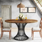 47-Inch Farmhouse Dinning Room Circle Kitchen Table