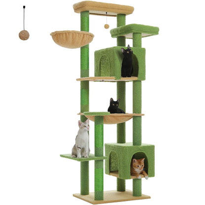 Tall Cat Tower for Indoor Cats with Scratching Posts