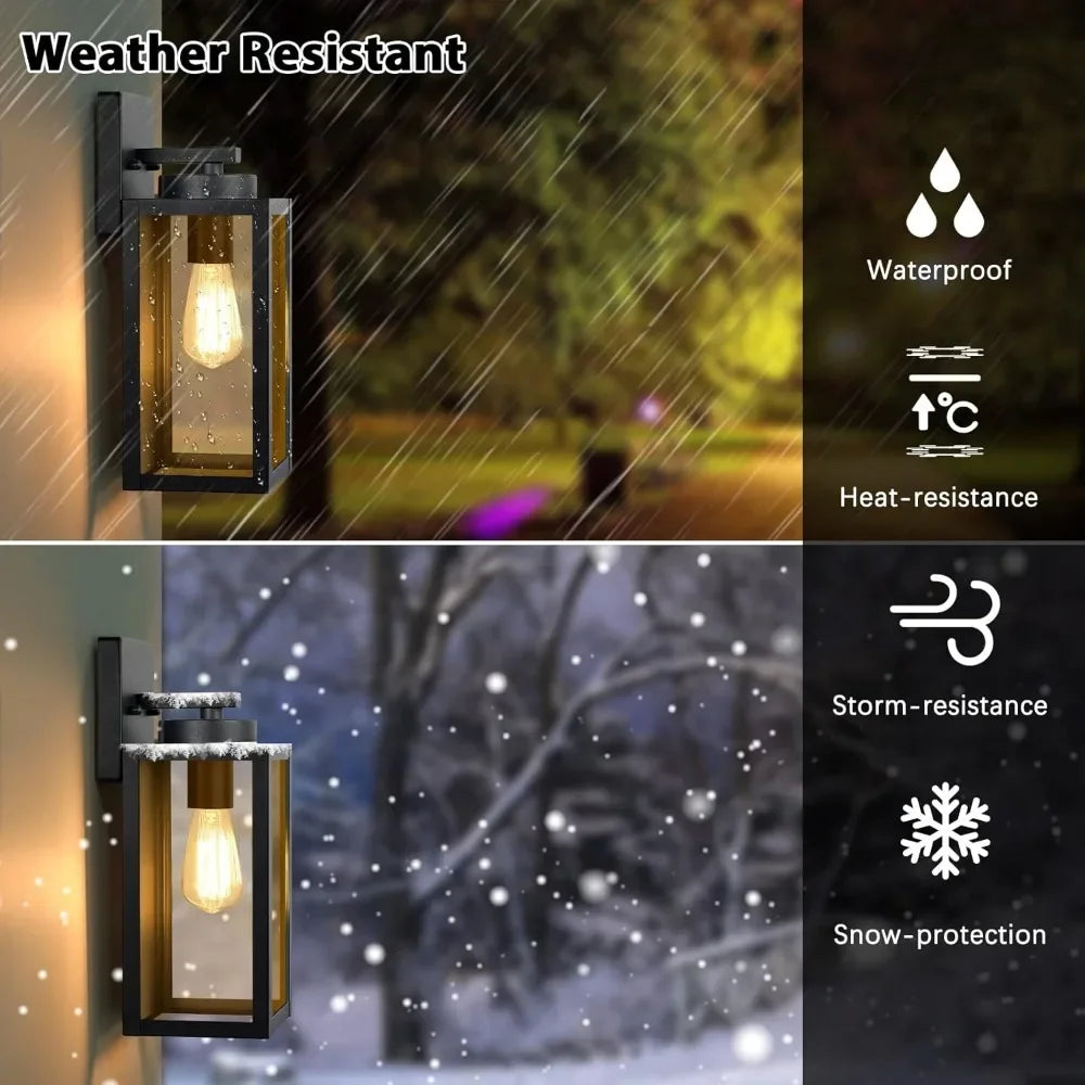 2 Outdoor Wall Light Fixtures, Exterior Lanterns