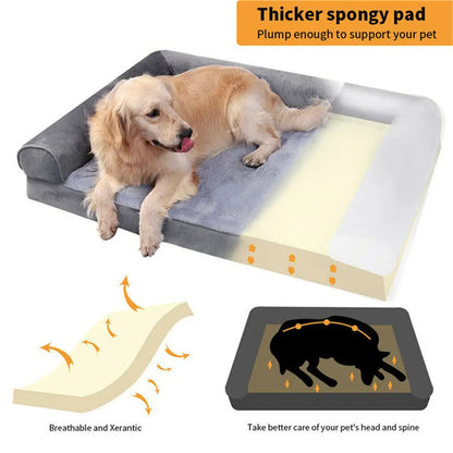 Large Orthopedic Pet Couch Bed Washable Cover