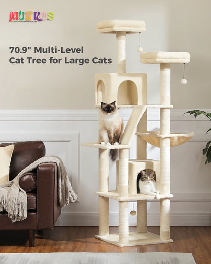 Tall Cat Tower for Indoor Cats with Scratching Posts