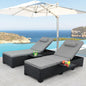 Outdoor Chaise Lounge for Patio Wicker Recliner