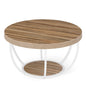 31.7" Round Coffee Table with Shelf